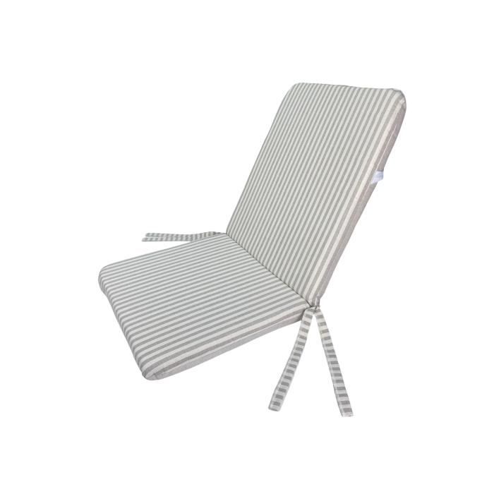 COUSSIN BAS DÉHOUSSABLE POUR FAUTEUIL DE JARDIN INCLINABLE 45 X 94 X 5 cm POUR EXTÉRIEUR QUALITÉ EXTRA