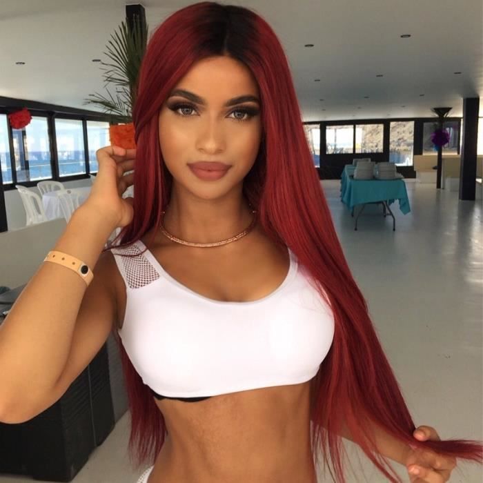 Perruque pour Femme Longue Droite avec + Filet à Cheveux