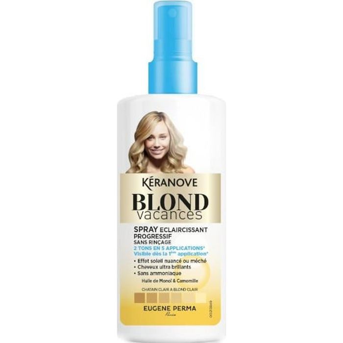 Le spray éclaircissant pour un blond naturel et lumineux.