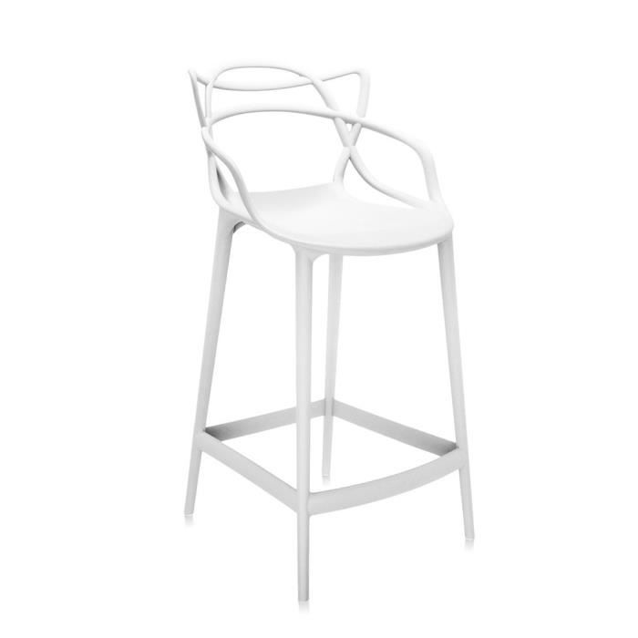 Tabouret de bar stool blanc Master / chaise haute cuisine