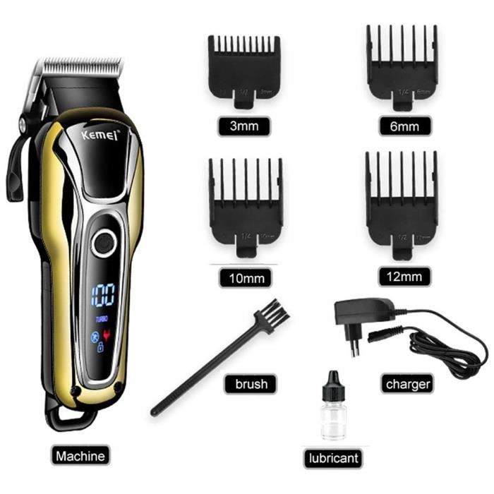 Tondeuse Cheveux Homme, Rasoir électrique sans Fil Rechargeable Rasoir Professionnel Tondeuse à Barbe toilettage Machine