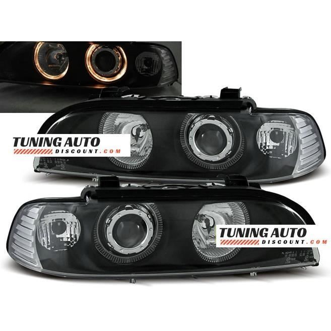 Phares avant BMW e39, 09.95-06.03 angel eyes noir ( 26953 )