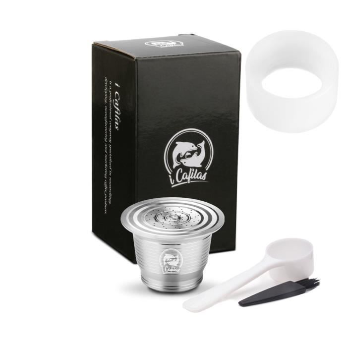 Petit déjeuner - Café,Icafilasrechargeable pour Nespresso en acier inoxydable vide Capsule en métal réutilisable café - Type Khaki