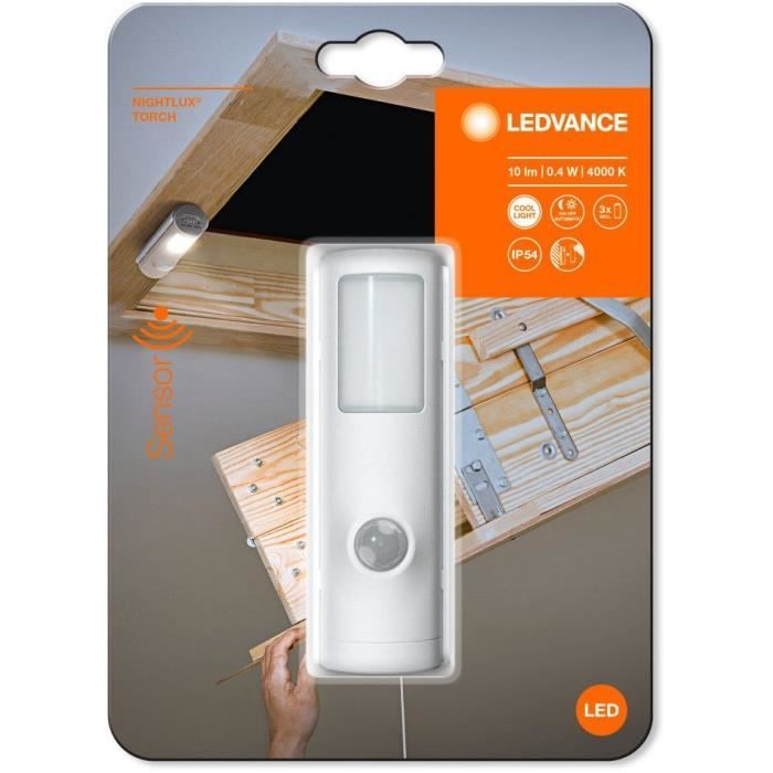 LEDVANCE Luminaire à piles Nightlux Torch - IP54 - Blanc