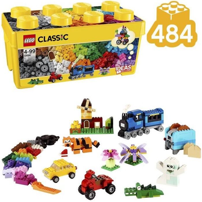 LEGO® Classic 10696 La boîte de briques créatives, Rangement facile des jouets, Cadeau de fan LEGO Masters
