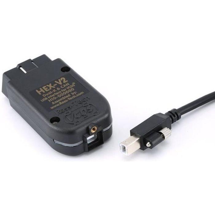 Connecteur de diagnostic sans fil Vcds Hex-V2 V2 20.4 Professional Edition, noir, anglais + allemand