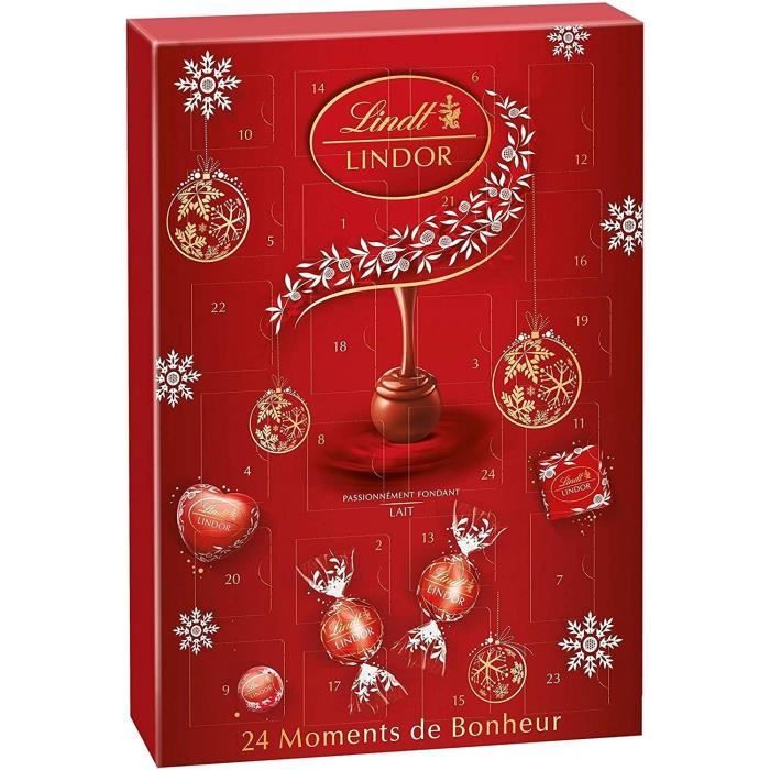 LINDT & SPRÜNGLI Calendrier de l'Avent chocolat Lindor Lait - 268 g
