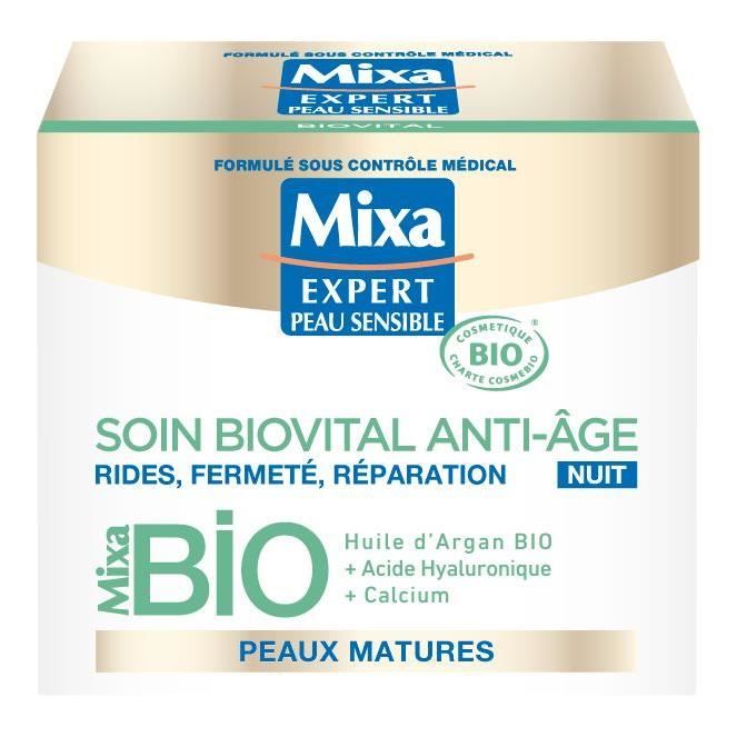 Mixa Mixa Expert Peau Sensible Soin Biovital Anti-âge BIO Nuit 50.0 ml