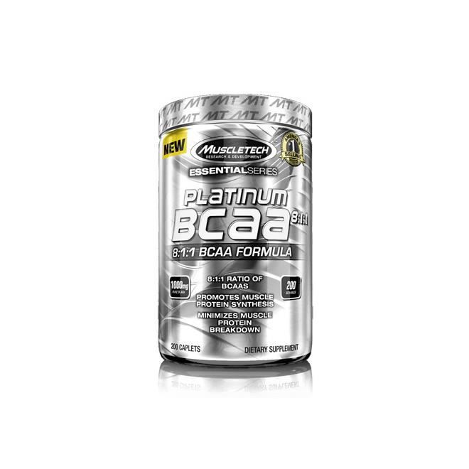 Acides aminés Muscletech Platinum BCAA 8:1:1 (200 capsules)