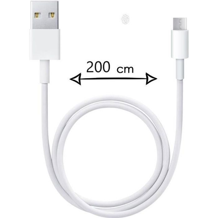 Câble Micro USB pour Huawei Honor 8S Câble USB 2 Mètres Charge Rapide - Câble de Recharge-Synchronisation Rapide Transfert de