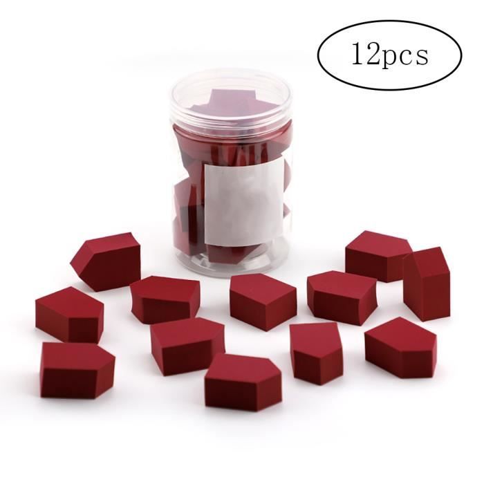 12pcs - Set Maquillage Sponge Blender Beauty Foundation Mélange Éponge Éponges de maquillage multicolore pour la crème liquide et