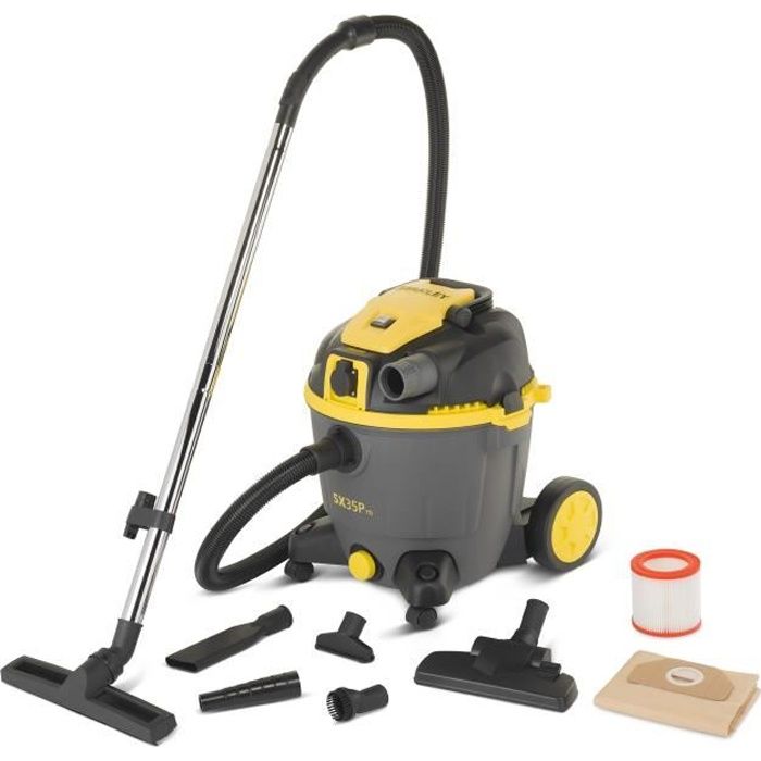 STANLEY Aspirateur eau et poussière 1600 W cuve 35 L avec prise pour outil électroportatif