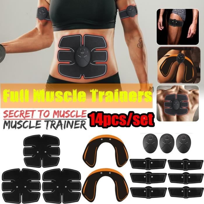 TEMPSA 14Pcs Appareil Abdo Musculation Fitness Hanche Fesse Levage Entraînement