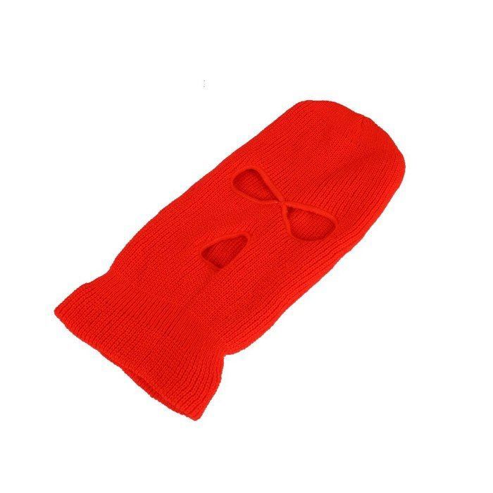 Cagoule Tricotée 3 Trous - Masque Hiver Sport, Cyclisme, Ski (Jaune, Taille Unique) - 3