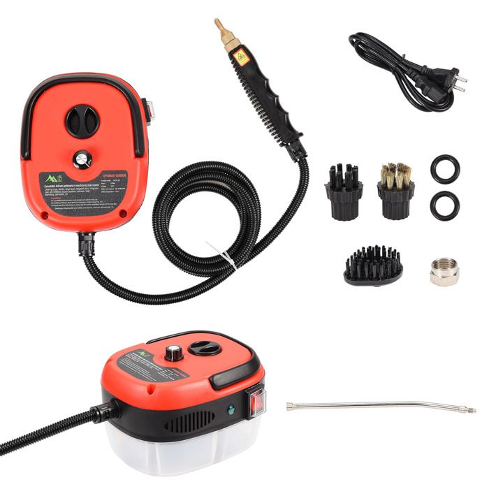 EIFSON Nettoyeur vapeur - Nettoyeur Vapeur Domestique 2500W - pour ClimatiseurCuisine et Voiture - 3Bar - Rouge - Eifson