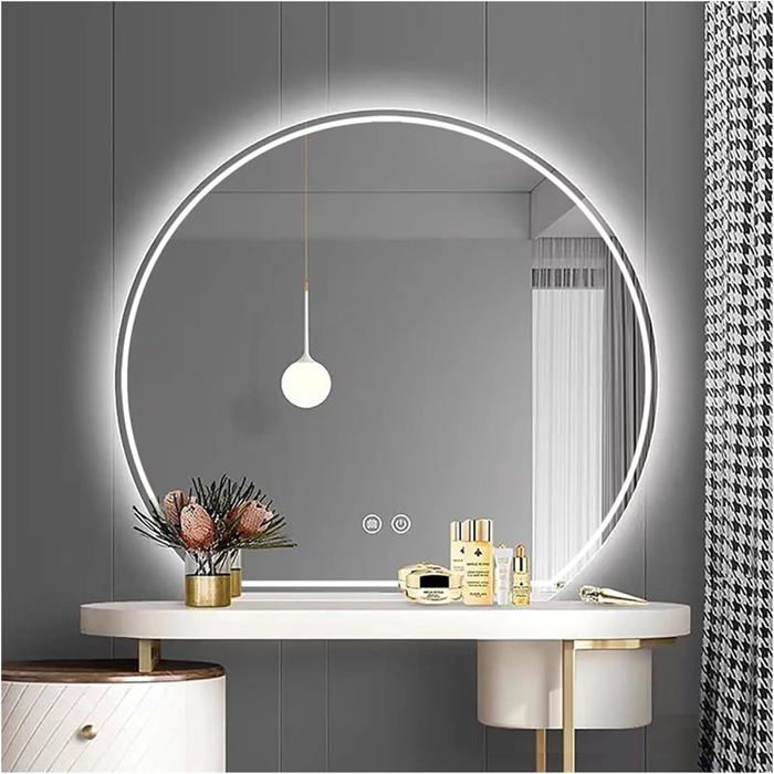 Miroir Mural Cercle En Pierre Précieuse (labradorite) - Décoration Murale Artisanale - Fabriqué En Inde - Neuf