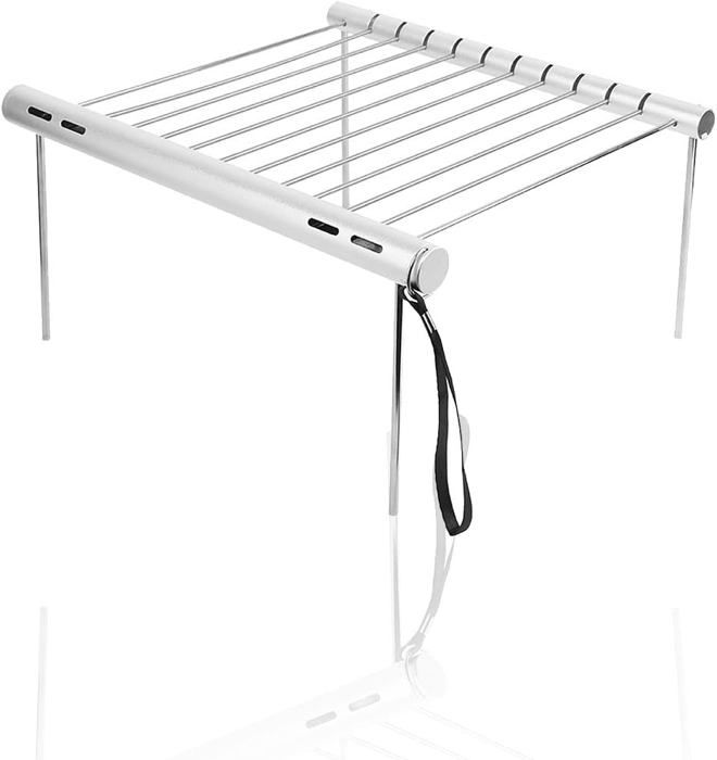 Grille De Barbecue Pliante Mini En Acier Inoxydable - Avec Sac De Rangement Pour Camping