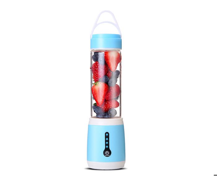 Mixeur Portable Sans BPA 6000 MAh - Broye Glace Et Fruits, Recharge USB-C - Mini Blender Pour Sport, Bureau, Voyages, Aliments Bébé - Noir