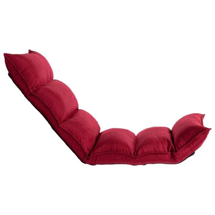 Fauteuil de sol - UU - pliable - Rouge bordeaux Tissu S1498