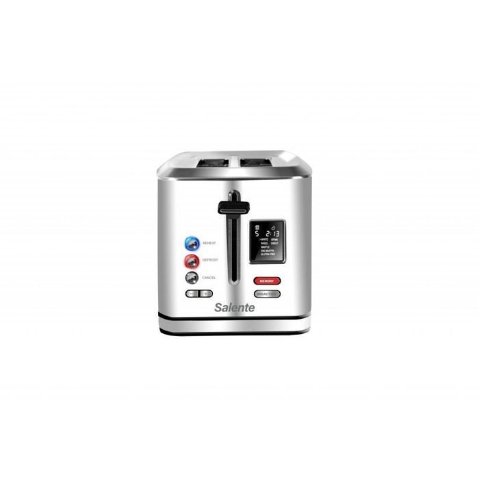 Grille-pain - ToastMax - 2 tranches - 950 W - Acier inoxydable - Argenté