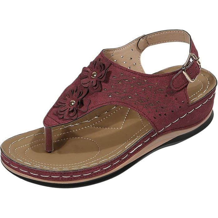 2025 Sandale Enfant Fille Été Fleur Chaussures Respirant Confortable Élégant Nu Pieds Orthopédique Sandale Sport Claquette Antidérapant Chaussures Pour La Mer Et La Piscine Plage
