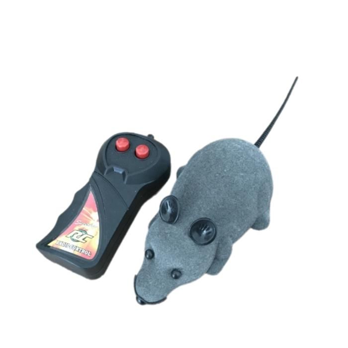 Télécommande sans fil  Rat Jouet Souris Pour Chat Chien drôle de nouveauté cadeau gris