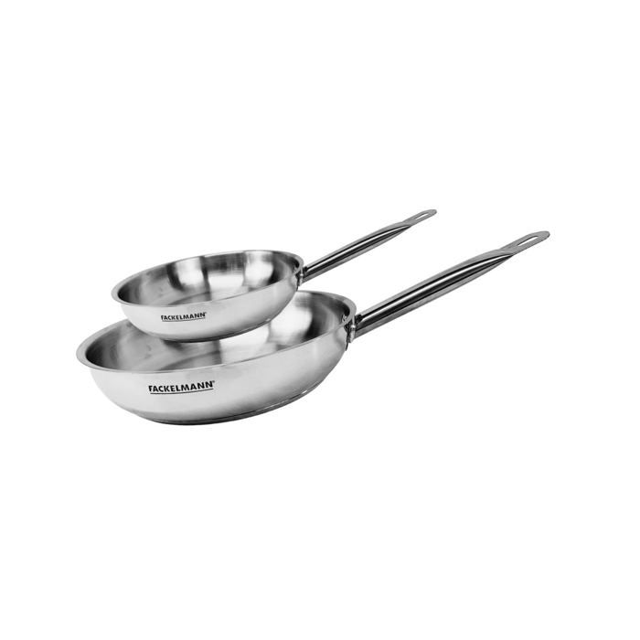 Set de 2 poêles 20 et 28 cm en inox Fackelmann Eterna Set de 2 poêles 20 et 28 cm en inox Fackelmann Eterna