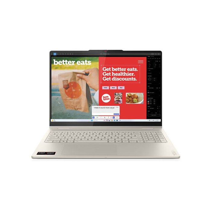 PC 2 en 1 Lenovo Yoga 7 16AKP10 16'' OLED 2.8k 120 Hz écran tactile AMD Ryzen™ 7 AI RAM SSD sable - vue 3