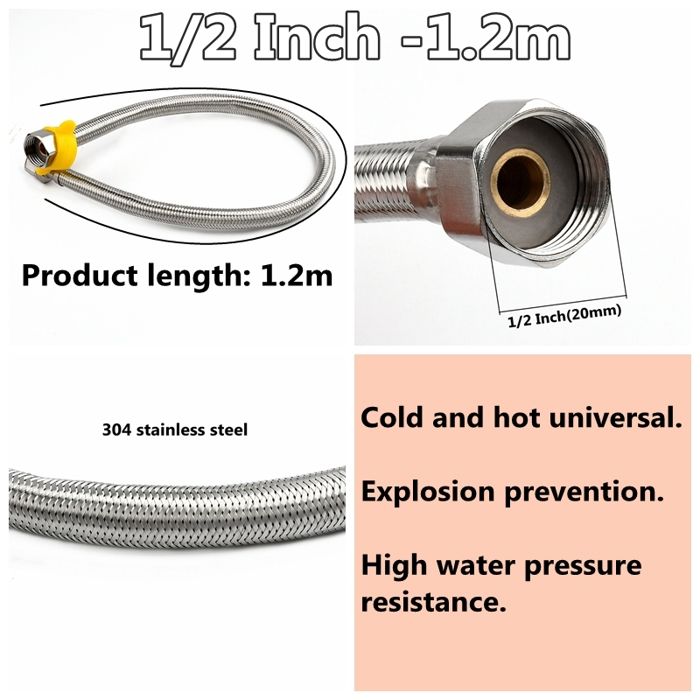 Tuyau Flexible Inox Pour Raccordement De Poêle à Gaz – Avec écrou, Marque EUROTIS