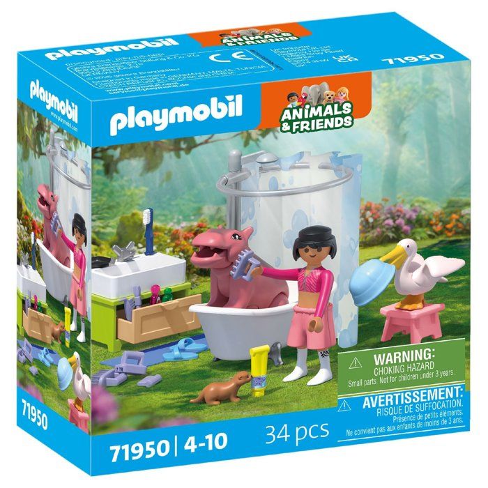 PLAYMOBIL 71950 Lheure du bain des animaux