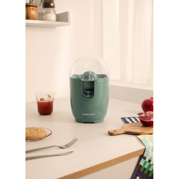 Presse-agrumes électrique - CREATE - 90W - 2 cônes amovibles - 280 ml - Système anti-goutte - Filtre à pulpe