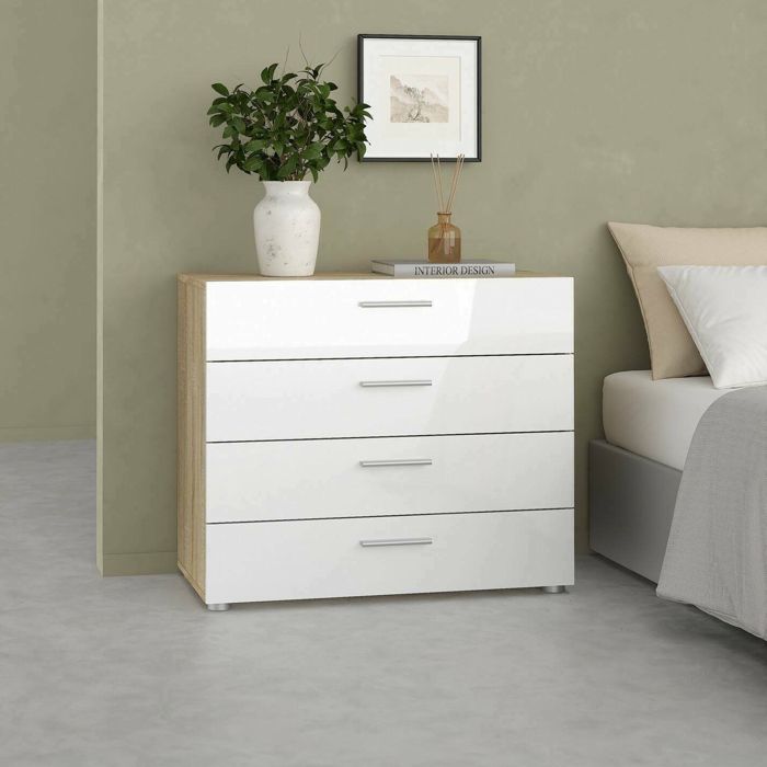 Commode Arwen Dmora en Bois Mélaminé Chêne Marron 40 25x80 2x68 1h cm Commode Arwen Dmora en Bois Mélaminé Chêne Marron 40 25x80 2x68 1h cm
