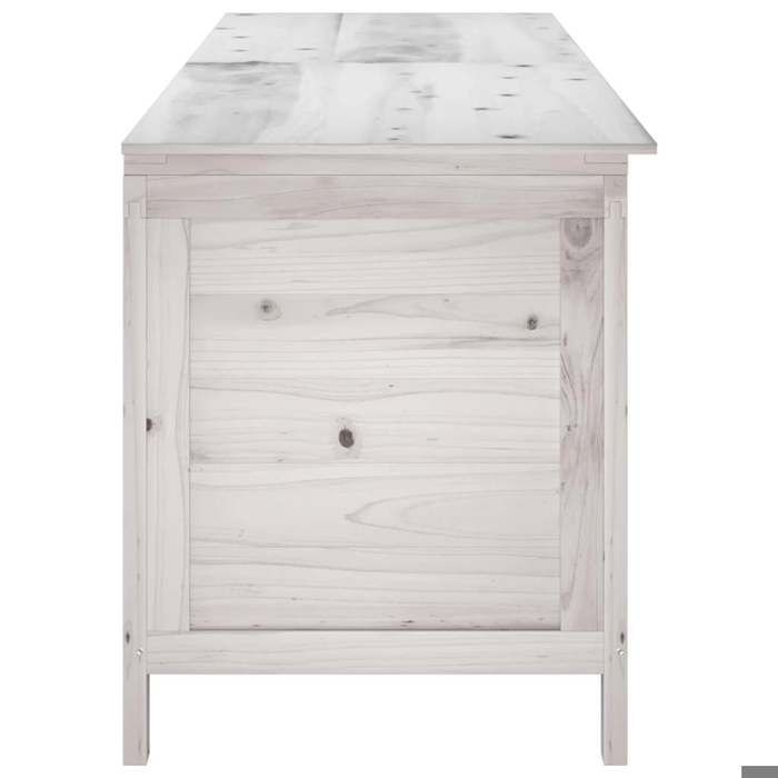 Promotion mars * COFFRE DE JARDIN - YUNYAN - Boîte de rangement de jardin - MEUBLE JARDIN - blanc bois massif de sapin _7672276