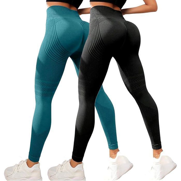 Lot de 2 Legging Anti Cellulite Femme Compression 3D Minceur