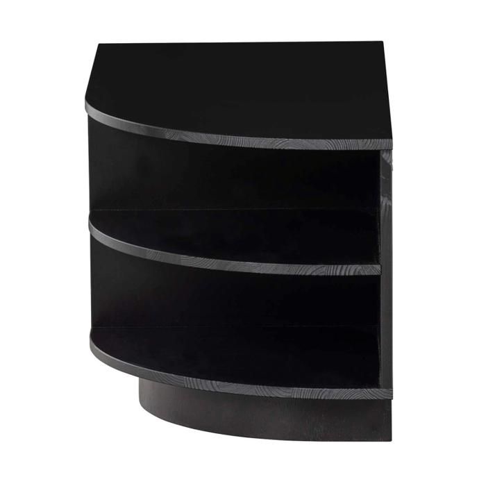 Meuble Tv - Meubles&Design - Meuble TV arrondi côté droit en bois noir FSC BUCK Meuble Tv - Meubles&Design - Meuble TV arrondi côté droit en bois noir FSC BUCK
