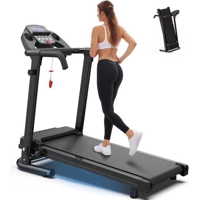 Tapis de CourseTapis Roulant Pliable 12 km/h 2 en 1 Walking Pad Compact pour la Maison et Le Bureau -120KG