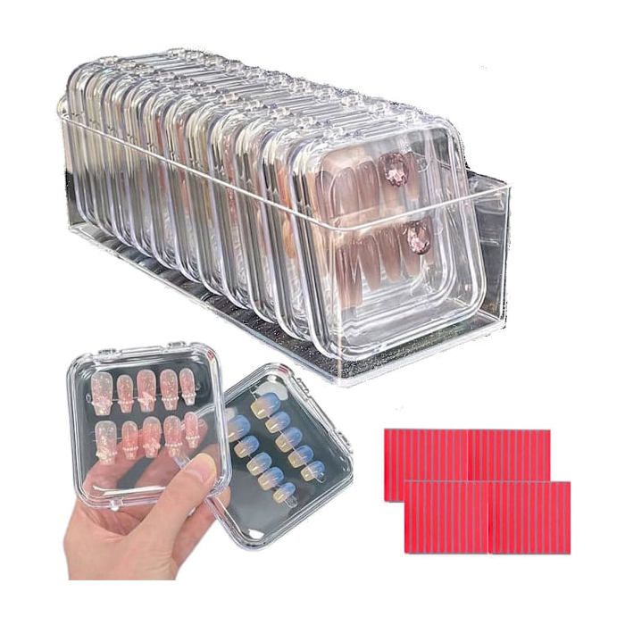 Lot De 10 Boîtes De Rangement À 28 Compartiments - Transparent
