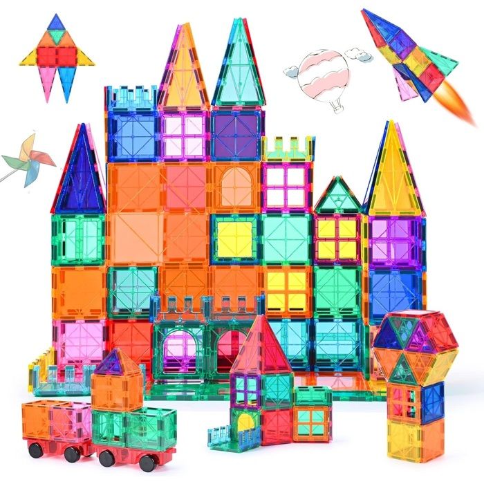 Katiago Blocs de Construction Magnétiques pour Enfants 100 pcs aimant ...