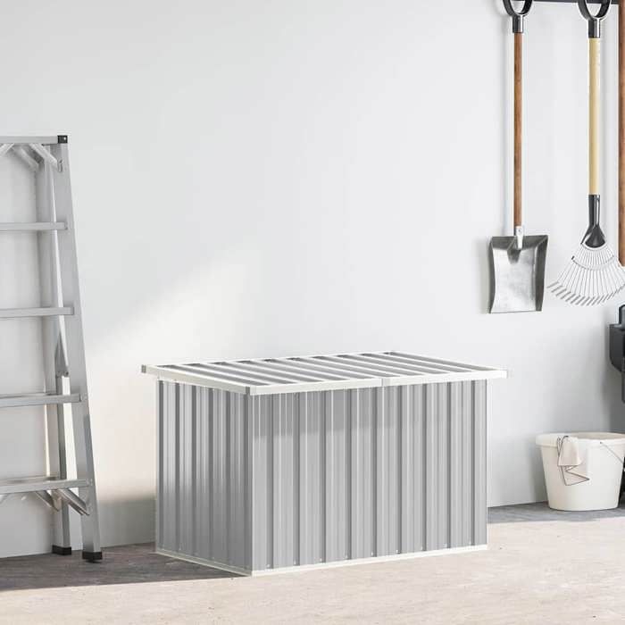 Gris Coffre de jardin - Boîte de rangement - de jardin Gris 109x67x65 cm m6232