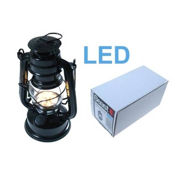Lampe à Pétrole LED 190 mm - 15 LED - Noir Rose - Éclairage Pratique et Écologique - Haute performance - Beast