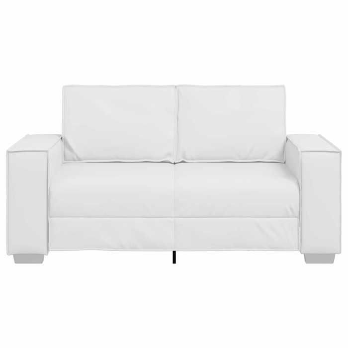 VIDAXL - SOFA MODERNE - Canapé deux places - Blanc 160 cm - Simili cuir_2062
