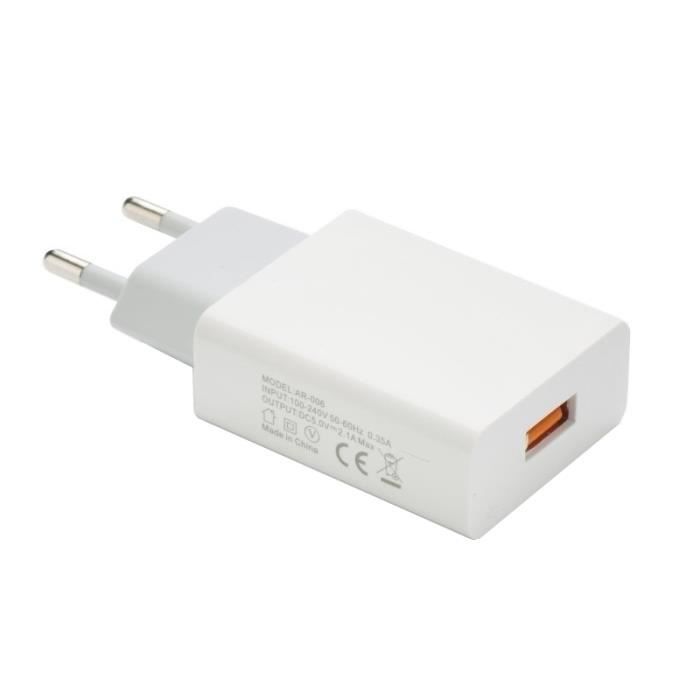 Pour Xiaomi Redmi Note 8 Pro Chargeur Bureau Usb 2a Blanc Achat Chargeur Telephone Pas Cher Avis Et Meilleur Prix Cdiscount