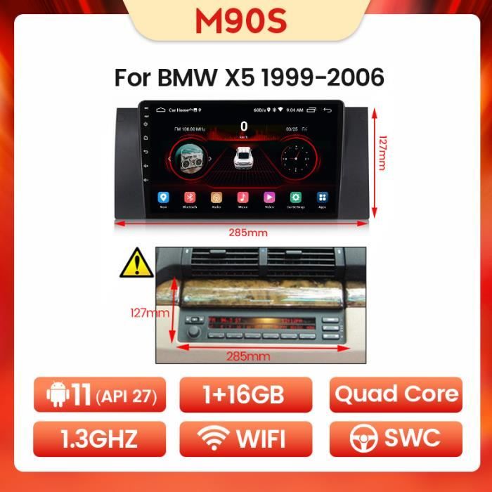 CAMECHO Android 13 Carplay Autoradio Für BMW 3er E46 1999-2005 Mit Android Auto,9 Zoll Auto