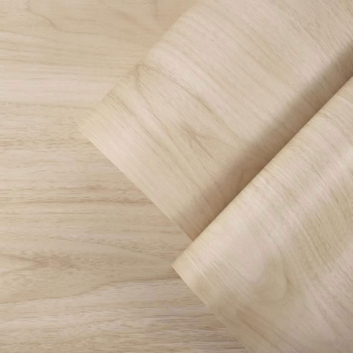 Rouleau adhésif bois chêne clair au mètre - Autocollants Revêtement Adhésif Cuisine Meubles Salle de bain - 60x7m
