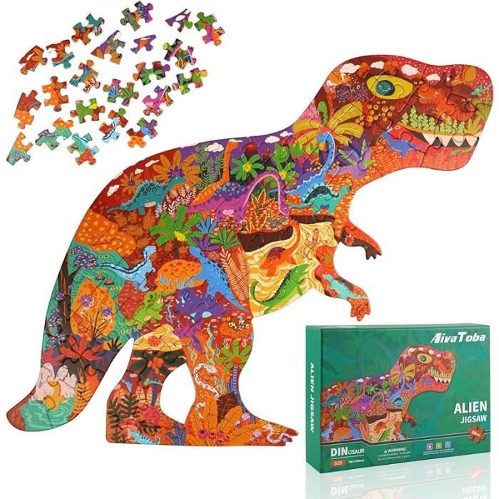 Puzzle éducatif géant Dinosaures 200 pcs - JANOD - Animaux - Mixte - 6 ans  - 3D - Cdiscount Jeux - Jouets