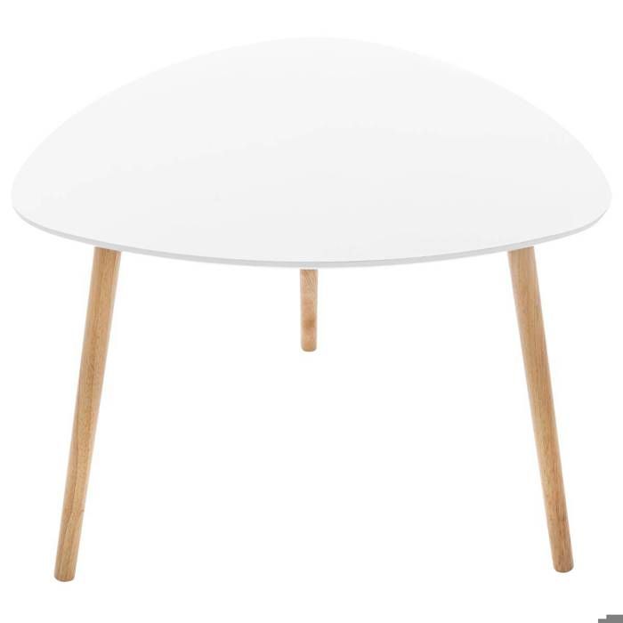 Atmosphera Table De Cafe Mileo Blanche L 60 X L 60 X H 45 Cm