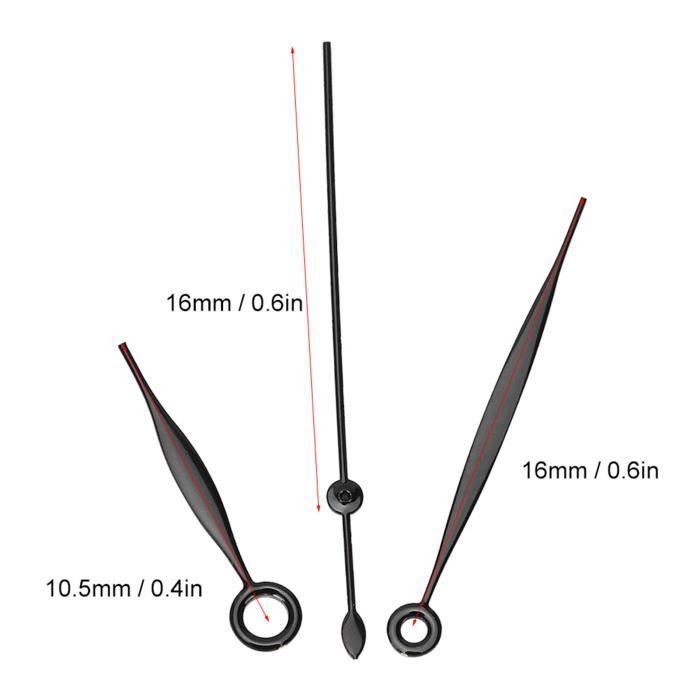 Atyhao Aiguilles de montre bracelet Montre T41 Hommes Heures Minutes Secondes Aiguille Convient Pour Le montres outils Noir