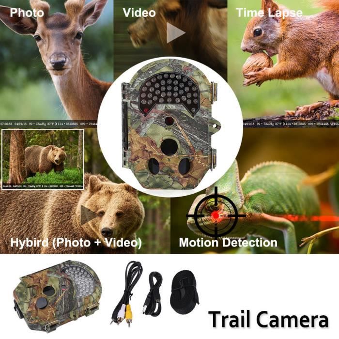 Caméra De Chasse 32 Mp 1296P H.264, Détecteur De Mouvement Intégré