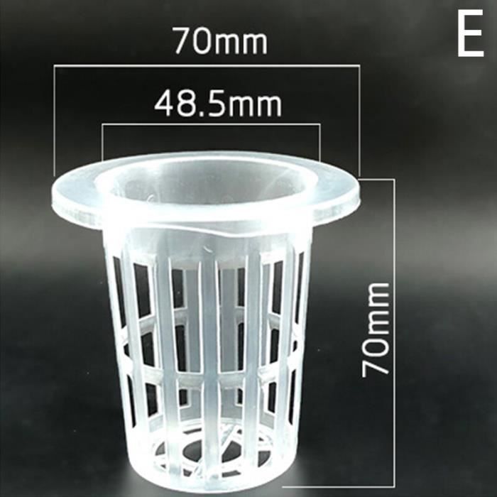 10 Paniers Hydroponiques Réutilisables - Pour Jardin, Balcon, Culture Hors-sol - Noir/Blanc - Diam. 5,5 Cm