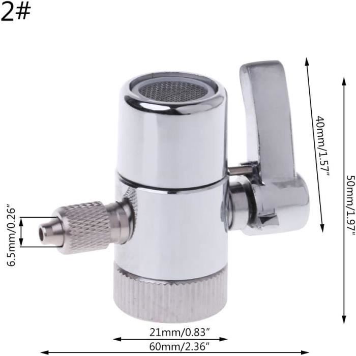 Robinet Filtre à Eau RO Chromé - Pour Système Osmose Inverse 1/4" - Rotatif 360° - Hauteur 31 Cm, Bec 13 Cm - Acier Inoxydable - 5
